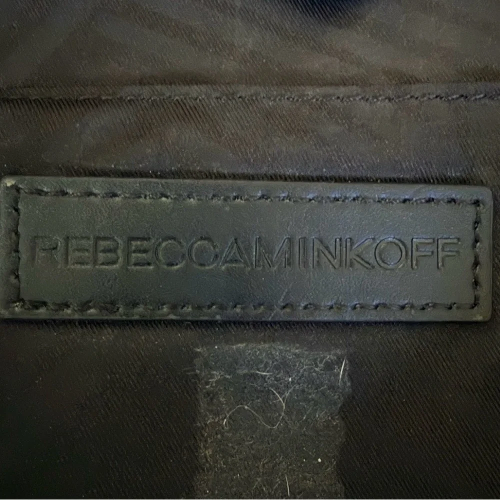 Rebecca Minkoff Julian Black Pebbled Leather Backpack Designer Large Preppy Goth
